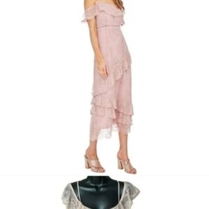 Elegant Pink Off-Shoulder Dress